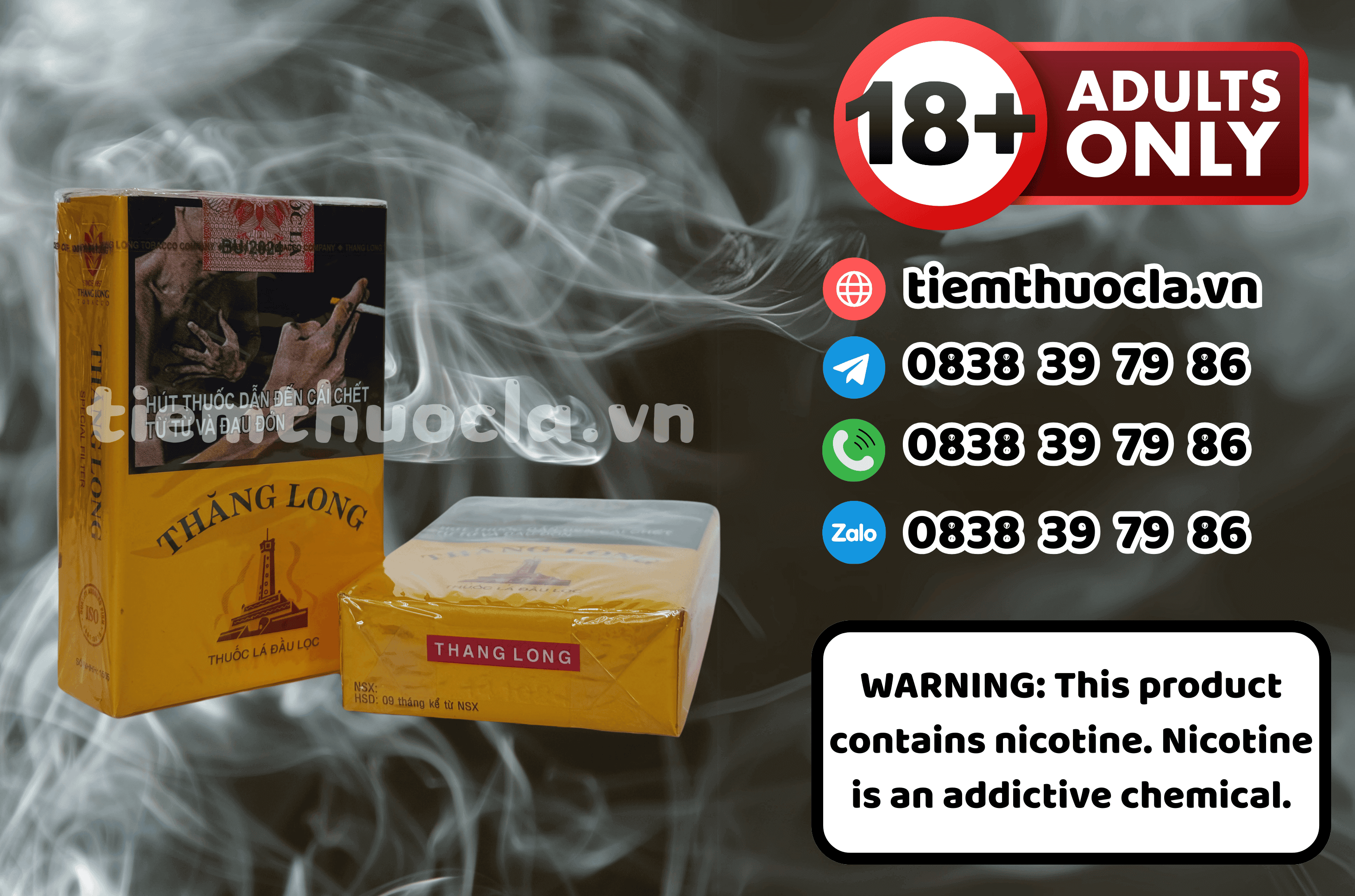 Thuốc lá Thăng Long bao mềm - Thuốc lá chính hãng Cần Thơ, mua online giá rẻ tại Tiệm Thuốc Lá