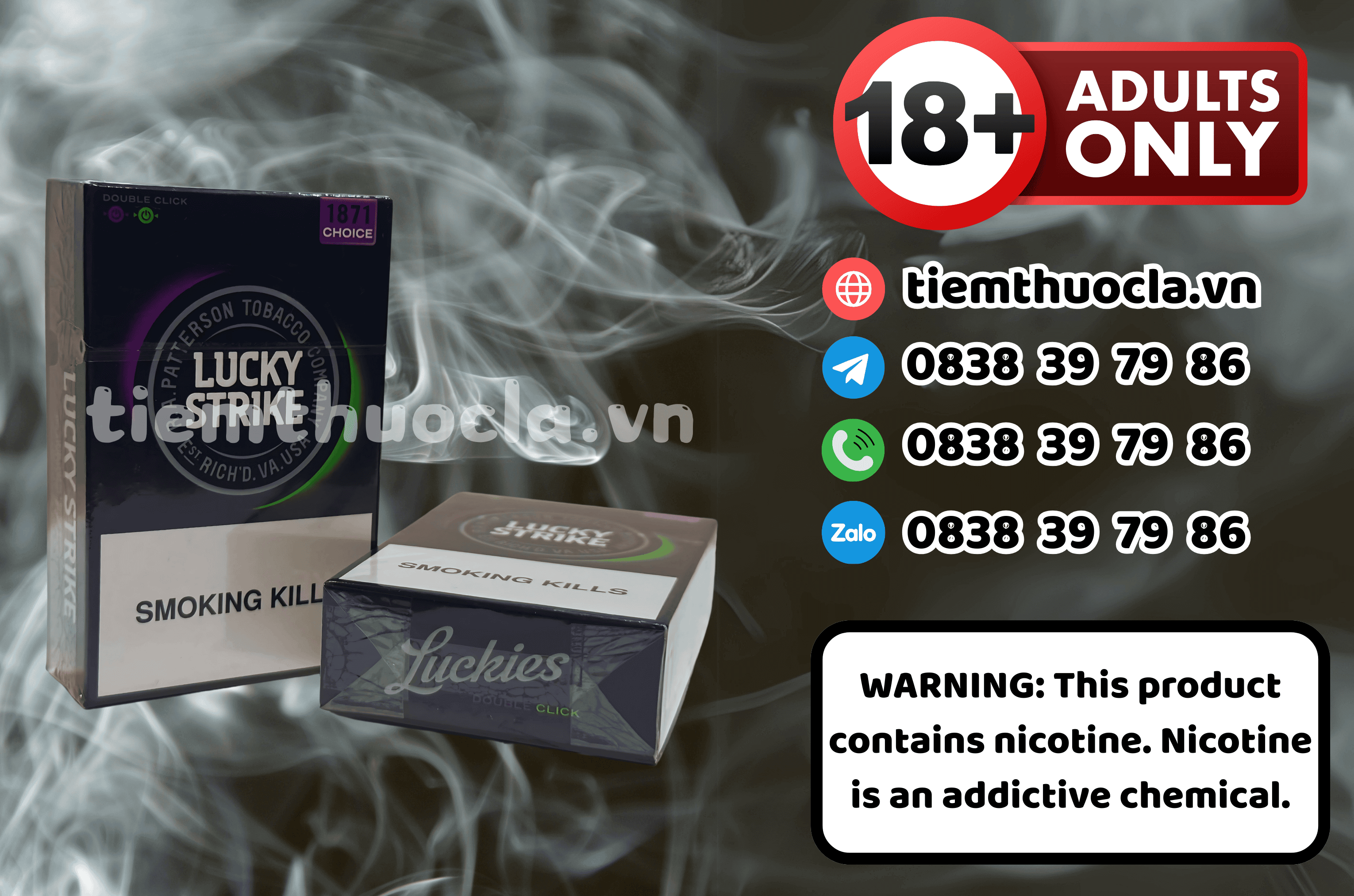 Thuốc lá Ngoại Lucky Strike Double Click - Thuốc lá chính hãng Cần Thơ, mua online giá rẻ tại Tiệm Thuốc Lá